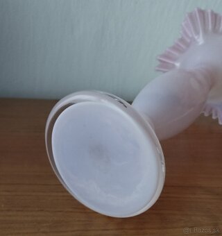 Sklenená váza - ružové sklo - 7