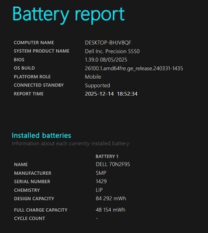 DELL Precision 5550 i7-10750H/16GB/500GB NVME/ NVIDIA Quadro - 7