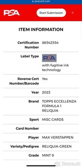 2023 Topps Eccellenza Formula 1 Max Verstappen - 7