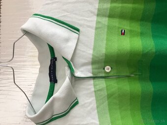 TOMMY HILFIGER originál hraskovo/limetkove polotricko S/M - 7