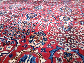 AKCIA🌟Majestátny ručne viazaný hodvábny Isfahan 4,1×3,1 m🌟 - 7