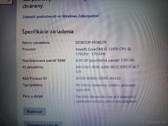 veľký 17" ntb DELL / Intel core i5 / 8gb ram / 500gb ssd - 7