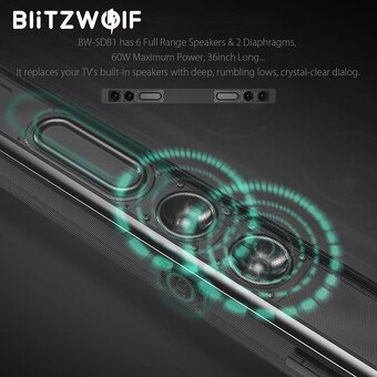 Blitzwolf Pro TV soundbar - nový a zabalený - 7