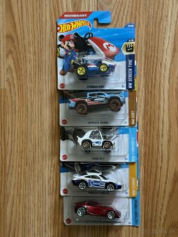 Hot wheels autíčka nové neotvorené 5 kusov aj Super Mario - 7