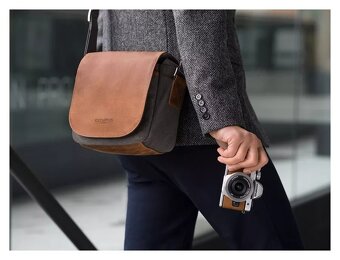 Olympus OM-D Messenger Bag Mini - Prémiová kožená ramenná br - 7