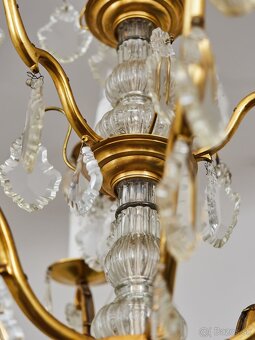 Dvojposchodový luster s krištáľovými ovesmi - 7