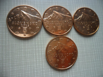 Slovenské euromince - 5 cent, 20 cent, 2 euro - 7