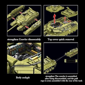 Rôzne tanky + postavičky - typ lego - nové, nehran - 7