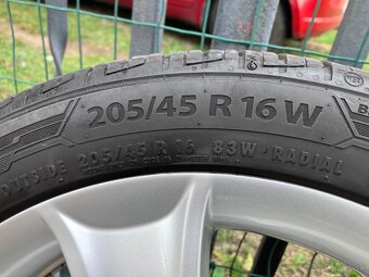 Elektrony - alu disky 5x100 r16 s pneu 205/45 r16 barum - 7