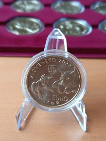 5€ mince, fauna a flóra, UNC, euro vlk,včela ,euro minca - 7