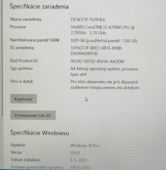 Fujitsu Lifebook E754 8GB RAM / 500 GB SSD + prislusenstvo - 7