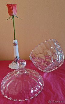Sklenená dóza s vrchnákom / bonboniéra (V=18 cm) - 7