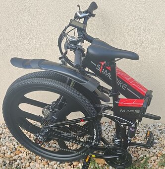 Celoodprúžený skladací elektrický bicykel 26 kolesá 500W 48V - 7