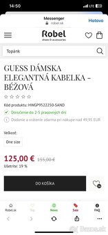 Originál Guess  kožená kabelka - 7