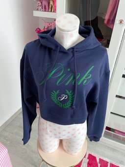 Victoria’s Secret PINK tmavomodra mikina XS, M - 7