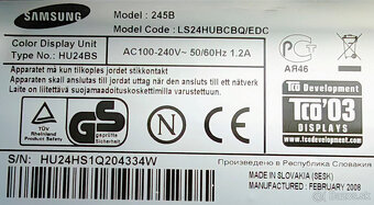Monitor Samsung SyncMaster 245B 24" - 7
