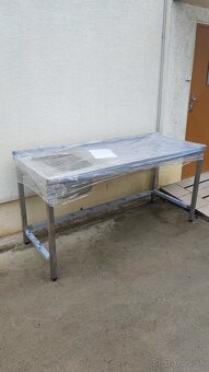 Nerezový gastro umývacie stoly, drez s pracovnou doskou - 7