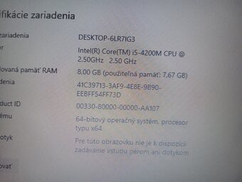 ntb HP probook 640 g1 / Intel core i5 / 8gb ram/ 256gb ssd - 7