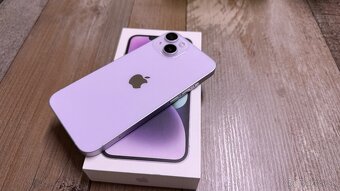 Vymenim predam iPhone 14 Purple 128gb - fialovej farby - 7