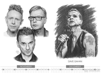 unikátny kreslený kalendár Depeche Mode 2026 - 7