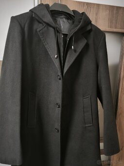 Pánsky čierny oblek č.50 + kabát - 7