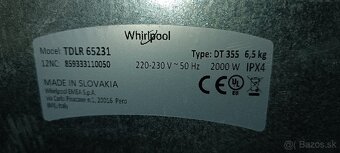 Pracka Whirlpool TDLR 65231 s horným plnením - 7