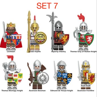 Figúrky Rytieri 2 (8ks) - typ lego, nové, nehrané - 7