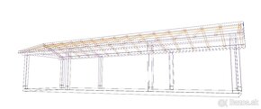 Drevený prístrešok 13,0x3,5 m - 7