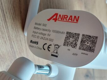 Vonkajšia otočná WiFi 2K kamera ANRAN so solárnym panelom - 7