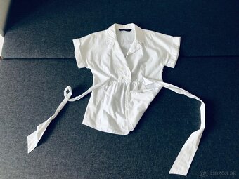 2x elegantné bavlnené blúzky ZARA vel S - 7