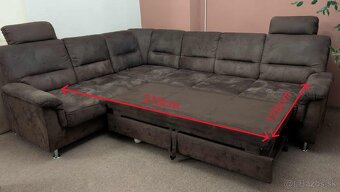 Pohodlný rozťahovací rohový gauč s kreslom - 7