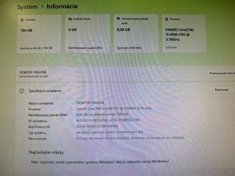 Počítač i3-6100 / RX 560 4GB / 8GB / SSD + HDD - 7