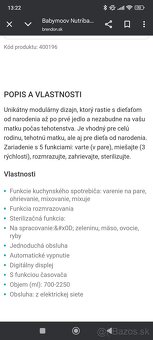 Babymoov nutribaby+ mixér 5 v 1 na príkrmy - 7