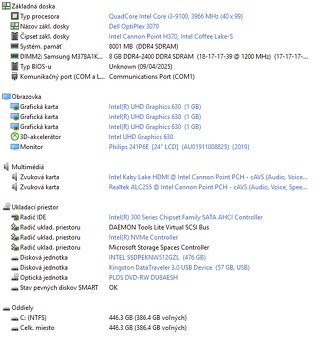 DELL OptiPlex 3070 - i3 9100 / 8GB DDR4 / 512GB SSD - 7