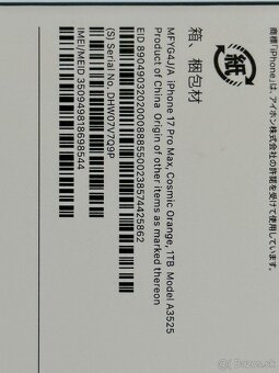 NOVÝ Apple iPhone Pro Max 1TB Oranžový (e-SIM) - 7