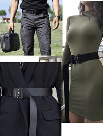 Taktický opasok 125 cm čierny - 7