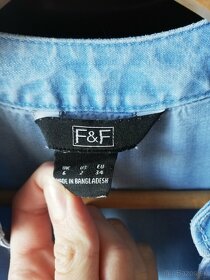 Dámska riflová predĺžená košeľa bez rukávov F&F - 7