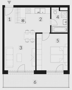 Slnečný 2 izb byt v projekte RNDZ s terasou a vnútorným park - 7