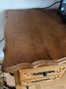 Starý drevený písací stôl - 7