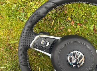 -Rline VW VOLANT KOZENY MULTIFUNKCNY biele šitie - 7