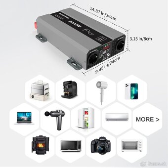 DATOU BOSS menič napätia 2000 W 12 V na 230 V - 7