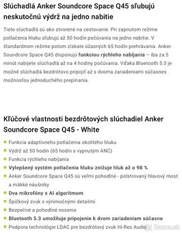 Anker Soundcore Space Q45 White ANC - 7