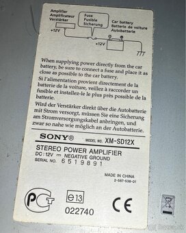 Zosilňovač Sony Xplod XM-SD12X - 7