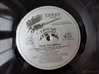 Lp SINNER - Comin Out Fighting / EX - 7