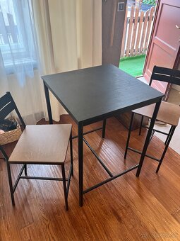 Barový stolík + 2 barové stoličky IKEA SANDSBERG - 7