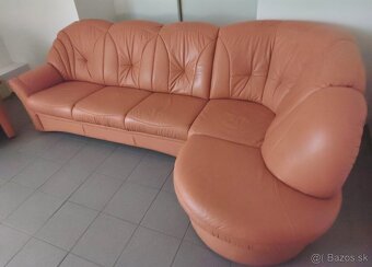 Kožená rohová sedacia súprava - ako NOVÁ, BEZ POŠKODENIA - 7