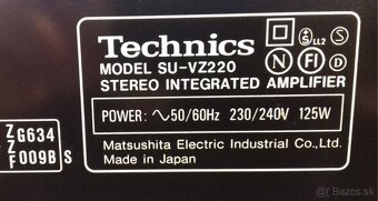 ClassA, 125W zosilnovac TECHNICS SU-VZ220 vyroba Japan, AZ22 - 7