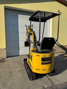 Nový minibager 1,2t, mimoosé kopanie - 7