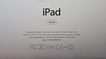 Predám Apple iPad 2 wi-fi 16 GB Model A1395 - 7