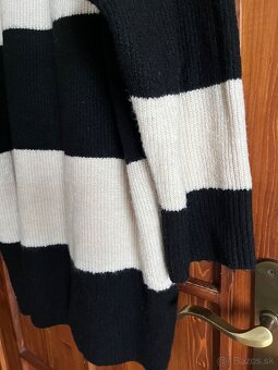H&M dlhý pásikavý sveter L - 7
